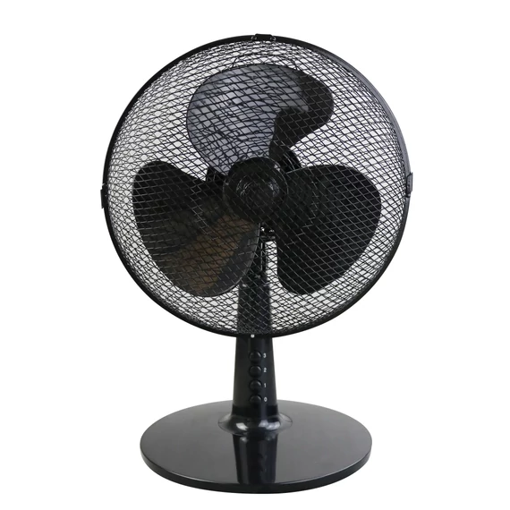 12" asztali ventilátor, fekete