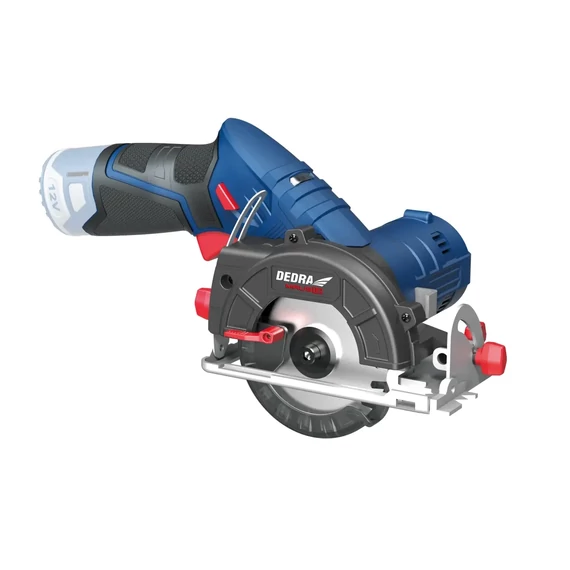 Akkumulátoros körfűrész 85 mm 12V DEDRA MAUS DED7336, korong 85x15 mm, 1450 ford./perc