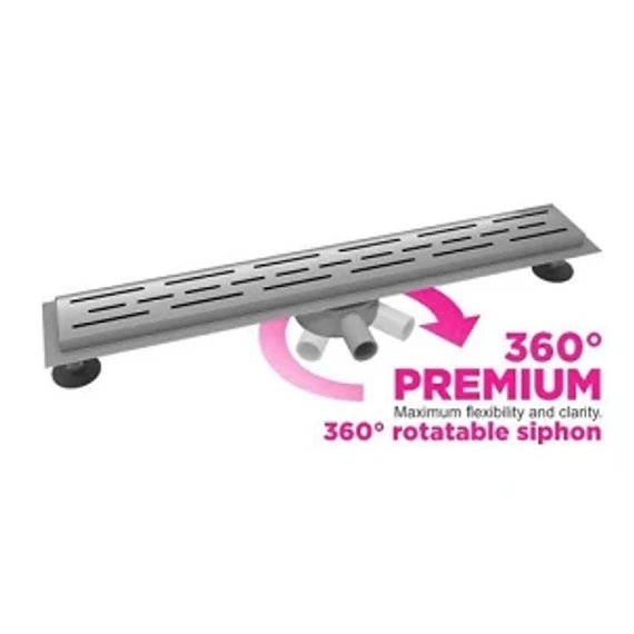 Zuhanyfolyóka 80cm Premium inox 