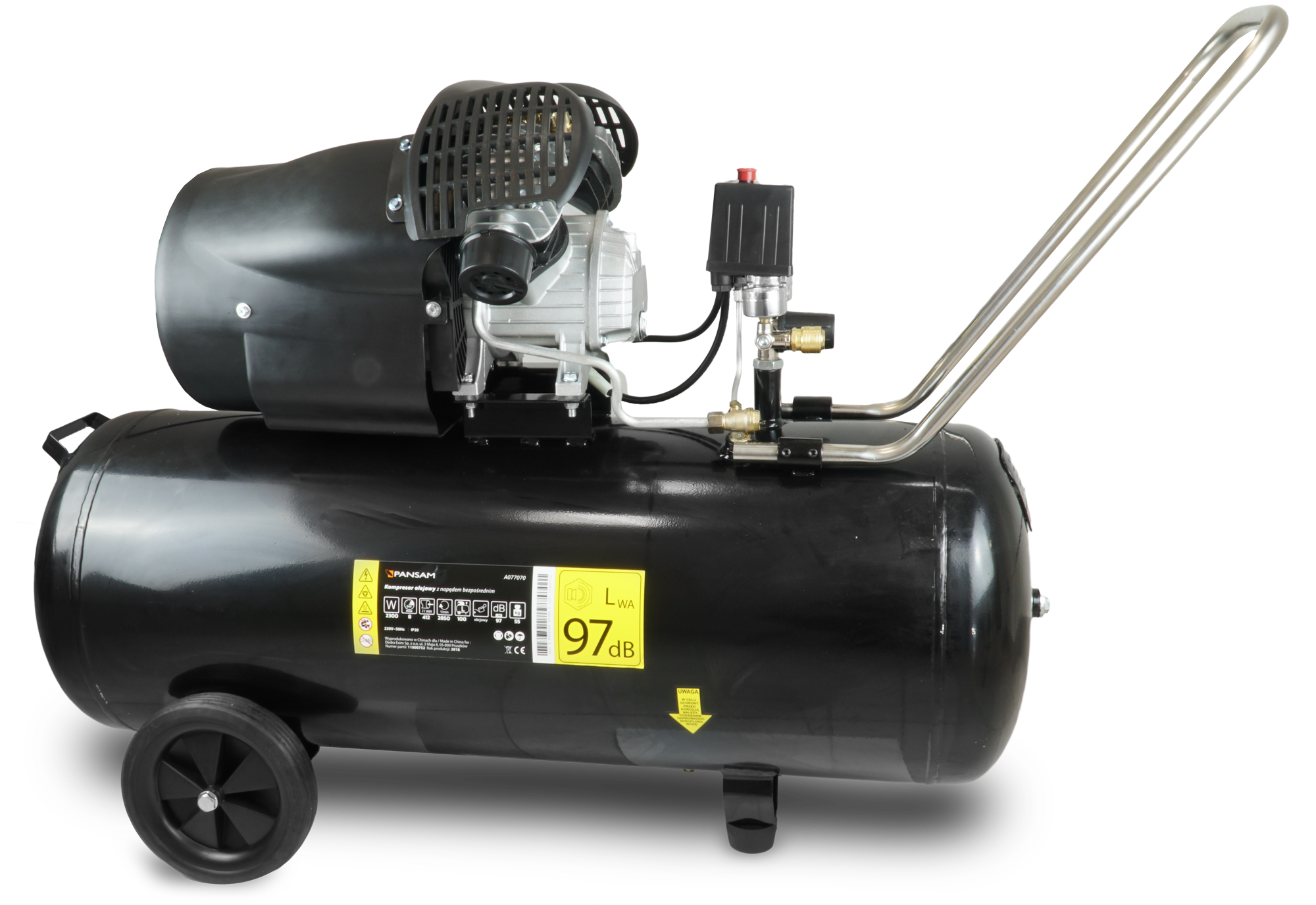 Olaj kompresszor V, 100L, 2,3kW, 412L/min. 8bar  A077070