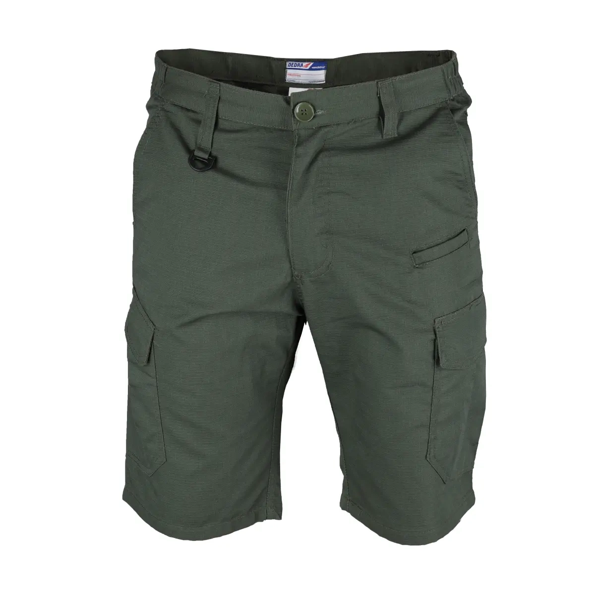 Munkarövidnadrág, rövid munkanadrág, DEDRA BH31AST-S, rip-stop + spandex, méret S, tömeg 220 g/m², sötétzöld